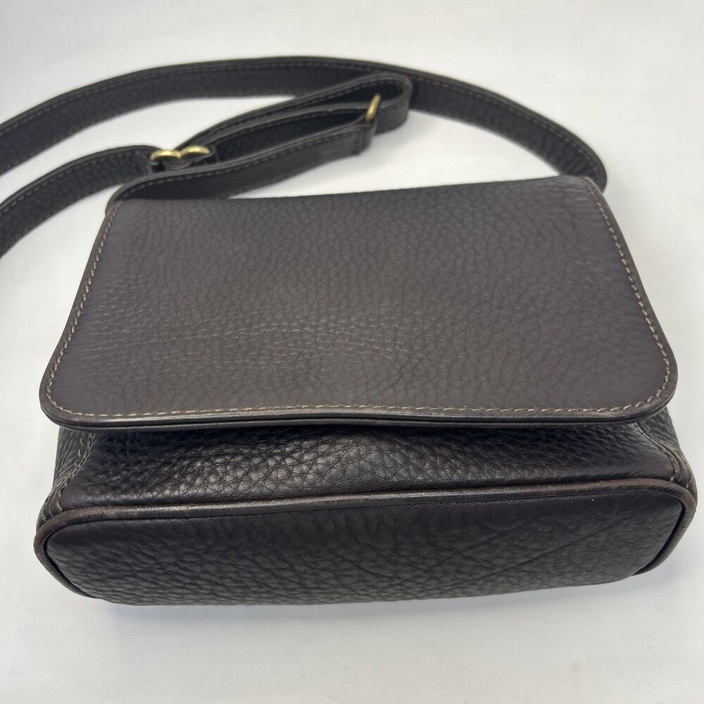 VTG Coach Sonoma Pebbled Leather Bag Purse 4929 Dark Brown Small Full Flap